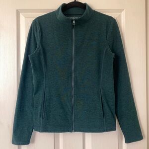 Beyond Yoga Deep Green Zip Up Jacket